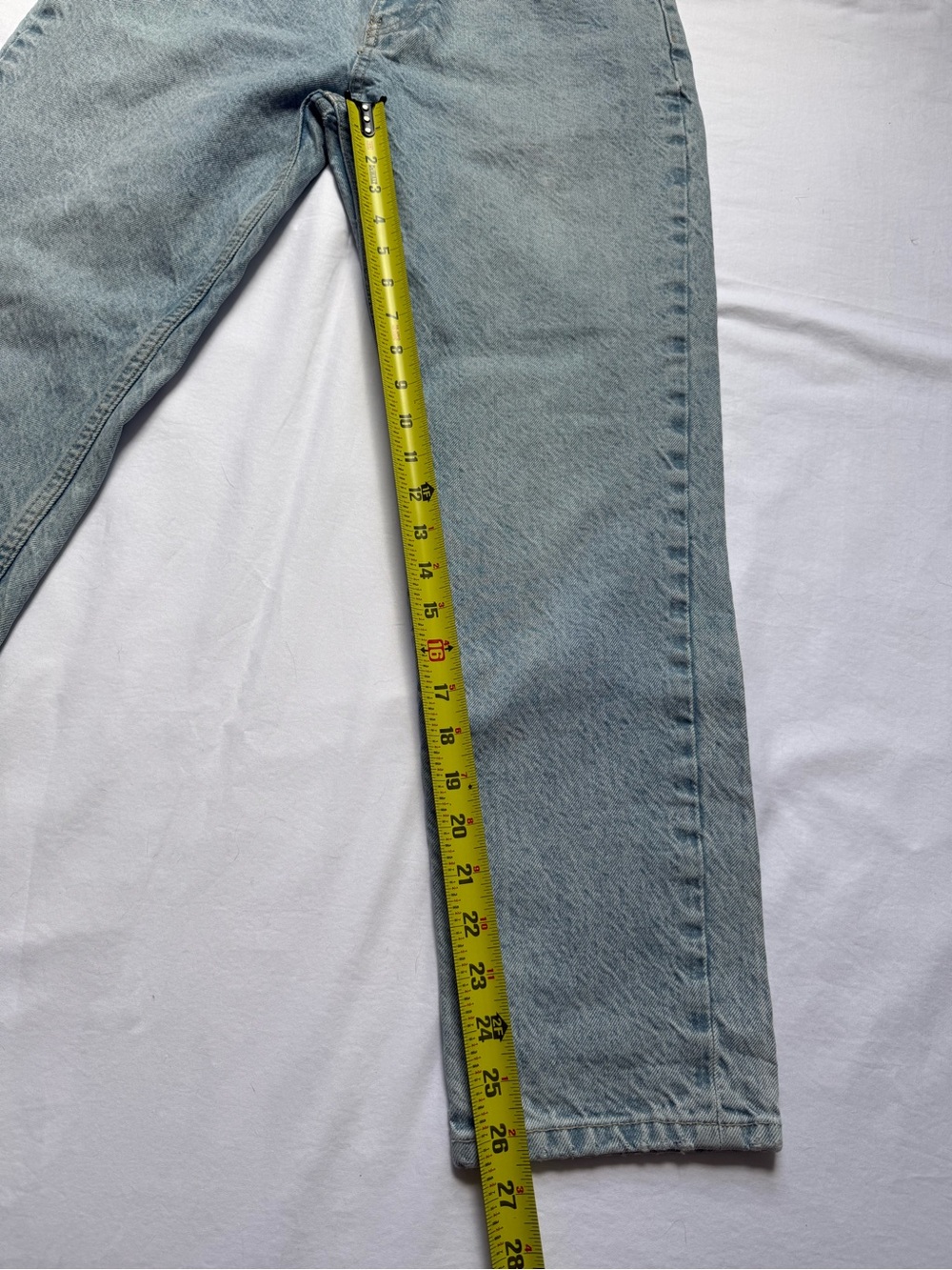 Zara Light Blue Straight Leg High-Rise Jeans - Picture 4 of 7